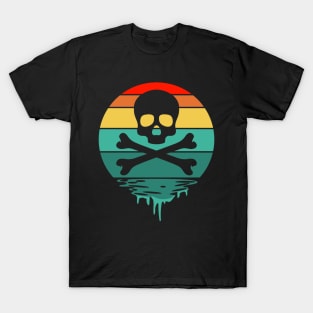 Cats and skull, skull and cat, Skull funny, T-Shirt